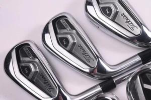Left Hand Titleist T300 2021 Irons / 5-PW+48° / Regular Flex AMT Red R300 Shafts - Picture 1 of 7