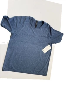 Lululemon Mens Metal Vent Tech Blue Short Sleeve Shirt Size XXL NEW - Picture 1 of 7