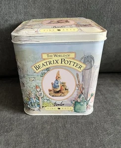 💜 The World Of Beatrix Potter tin canister Peter Rabbit Jemima Jeremy Metal - Picture 1 of 8