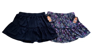 NEW girl 14-16 PLUS 2x knit skirt BLACK & FLORAL - Image 1 of 4
