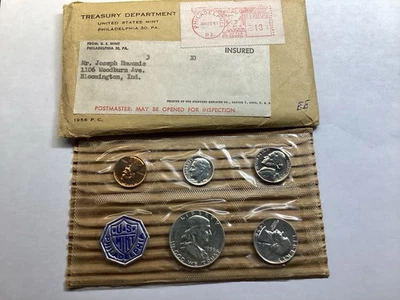 1956 US Mint Silver Proof Type 2 Set with Original Packaging 090525 20ee - Image 1 of 4