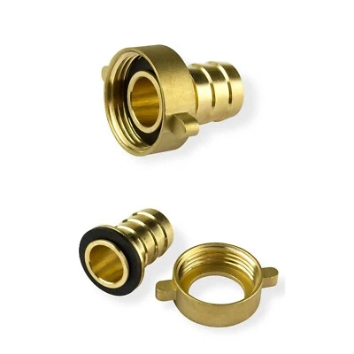 STABILO-SANITAER Messing Schlauchverschraubung 1/2" 21x10mm (3/8") 2-teilig Hahnverbinder