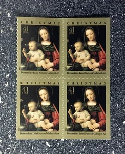 2007USA #4206 41c Christmas - Madonna and Child by Luini - Block of 4 Booklet - Picture 1 of 1