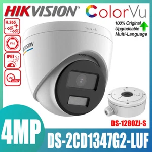 Hikvision DS-2CD1347G2-LUF 4MP ColorVu H.265+ PoE IP Kamera mit Anschlussdose - Bild 1 von 10
