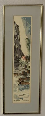 Paul Parsons Petty Harbour Neufundland 1966 Seriographie Druck Realismus Nr.30/46 - Bild 1 von 4