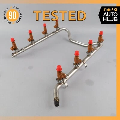 01-06 Mercedes R230 SL500 S500 E500 Línea de riel de inyección de combustible con inyectores OEM Foto 1 de 4