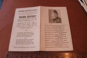 altes Sterbebild eines Pz.Jäger - gefallen 1945 in Debinti Südostpreussen  - Picture 1 of 3