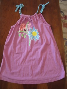 Hanna Andersson Lilac Purple Floral Pillowcase Cotton Dress Size 100 4T 5T EUC - Picture 1 of 4