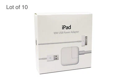 10 Pack New Apple 10W USB-A Power Adapter Charger for iPhone iPad iPod A1357 - Image 1 of 3