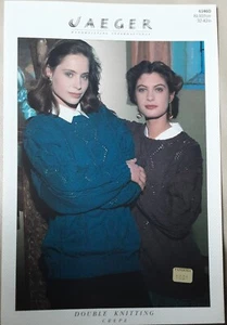 Original Jaeger Dk Ladies Lace Texture Sweater 32"-42" Knitting Pattern 6146 - Picture 1 of 3
