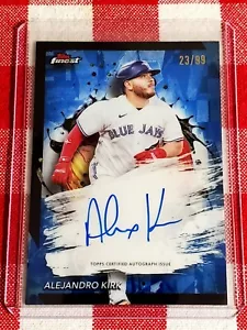 Alejandro Kirk 2024 Topps Finest Blue Refractor On-Card Auto 23/99 Blue Jays - Picture 1 of 2