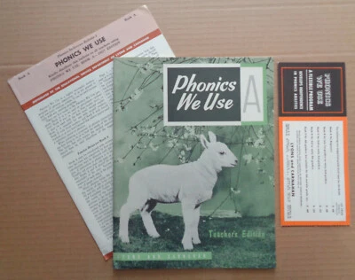 Vintage 1957 Lot 3 PHONICS WE USE Workbook A-Pamphlet Teachers Edition 1st Grade - Image 1 of 4