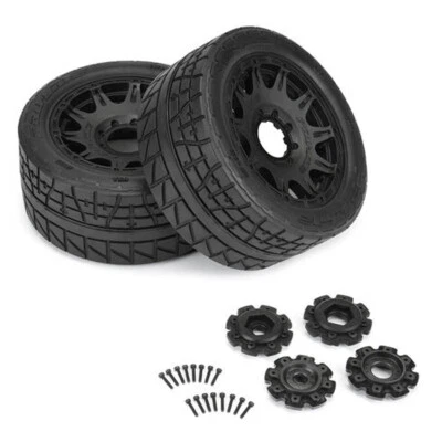 Pro-Line PRO1020511 1/6 Menace HP Belted F/R Tires w/ Black Raid 24mm Wheels (2) - Image 1 of 4