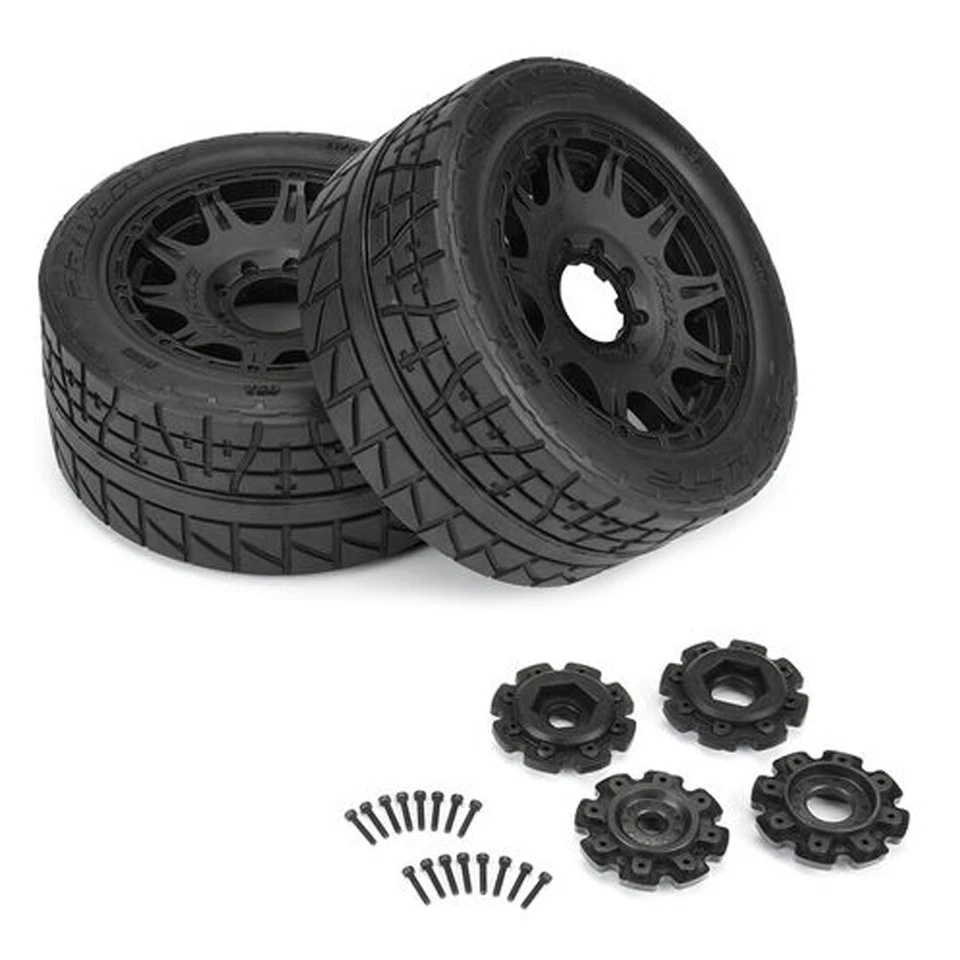 Pro-Line PRO1020511 1/6 Menace HP Belted F/R Tires w/ Black Raid 24mm Wheels (2) - Image 1 of 4