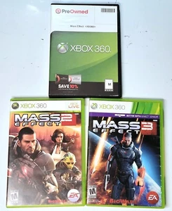 CLEAN DISCS Mass Effect Trilogy 1-2-3 XBOX 360 Game Bundle Complete Set Lot - Picture 1 of 6