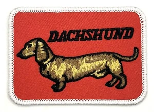 Dachshund Wiener Dog Puppy Patch Iron Vintage Retro Style Hat Cap - Picture 1 of 1