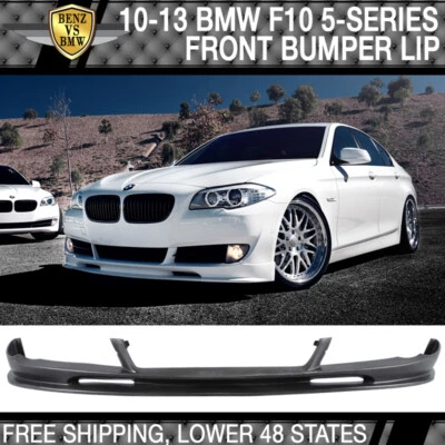Fits 10-13 BMW F10 5 Series 3D Style Front Bumper Lip Unpainted - PU Foto 1 de 4