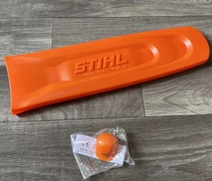 STIHL Chainsaw bar cover 30/35cm & Keyring 12” 14” Guide Scabbard Chain Ms170 - Picture 1 of 6