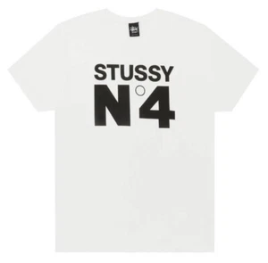 Vintage Stussy No.4 Global Tee Shirt Size XL White NEW in BAG - Picture 1 of 6