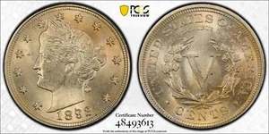 1892 Liberty Nickel PCGS MS65 - Picture 1 of 1