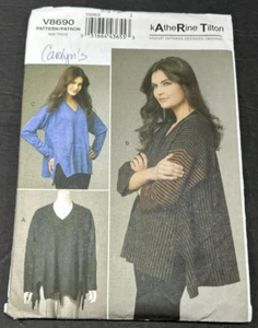 Vogue Katherine Tilton Misses' locker sitzendes Pull-Over Muster V8690 WMS Gr. L-XL - Bild 1 von 2
