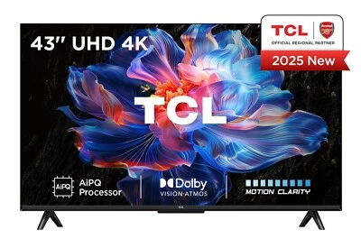 TCL 43" Inch V6C 4K LED Smart TV Ultra HD HDR 43V6C -Open Box - Image 1 of 4