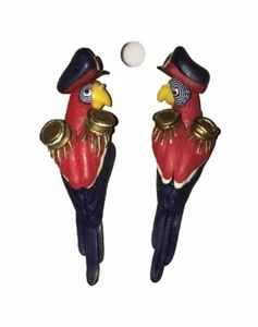 Macaw Parrot Military General Stud Earrings - Picture 1 of 5