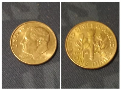 2010 P Roosevelt Dime Die Chip Error - Image 1 of 4