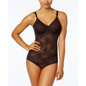 Maidenform Lace Body Briefer M3008 - Black - Picture 1 of 11