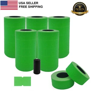 Motex Green 1 Line 25,000 Blank Price and Date Gun Labels For MX-5500 & Perco 1 - Picture 1 of 6