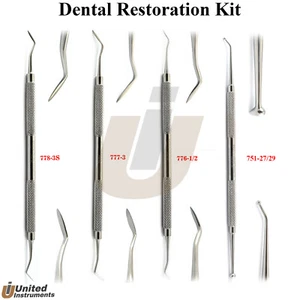 Hollenback Carver Set Dental Filling Ball Burnisher Composite Restoration Kit - Picture 1 of 5