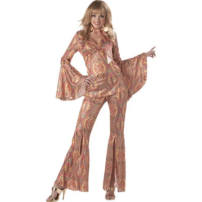 Discolicious Disco Diva 70's Retro Dancing Fancy Dress Women Adult Costume SMALL - Image 1 of 4
