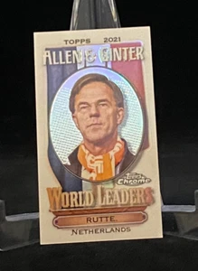 Topps Allen & Ginter 2021 cromo líderes mundiales #MWL-21 Mark Rutte - Imagen 1 de 2