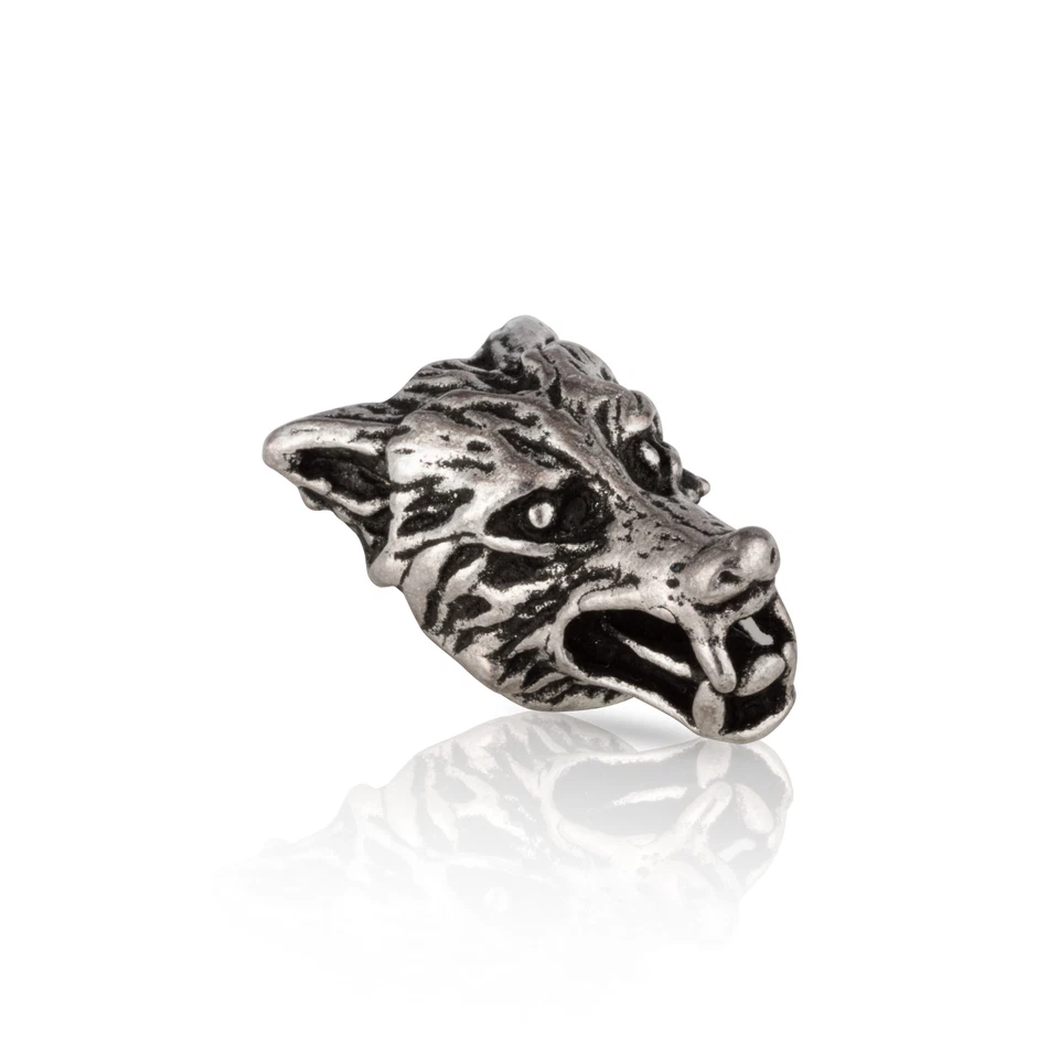 Wolf - 925 Sterling Silber Bartperle Germanisch Keltisch Wikinger Gothic 3562 - Bild 1 von 1