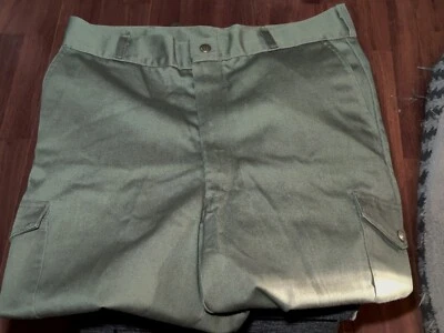 Vtg BSA Boy Scouts America Uniform Green Cargo Pants 32x27 Hemmed 32x30 Unhemmed - Image 1 of 4