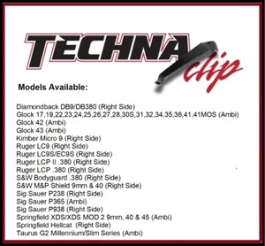 TECHNA CLIP Conceal Carry Belt Clip - Authorized Dealer & Free Ship - Picture 1 of 4
