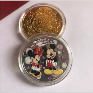 Gold Mouse 2020 Commemorative Good Fortune Collection Coin Mickey and Minnie - Picture 1 of 1