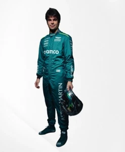 2024 F1 Aston Martin Racing Suit CIK/FIA Level 2 F1 Lance Stroll Racing Suit - Picture 1 of 3