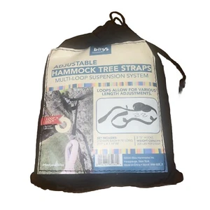 Bliss Hammocks Adjustable Hammock Tree Straps Multi-Loop Suspension System - Picture 1 of 2