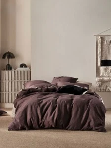Linen House Nimes Espresso Linen Quilt Cover Set - Picture 1 of 9