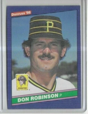 1986 Donruss #357 Don Robinson Pittsburgh Pirates - Image 1 of 2