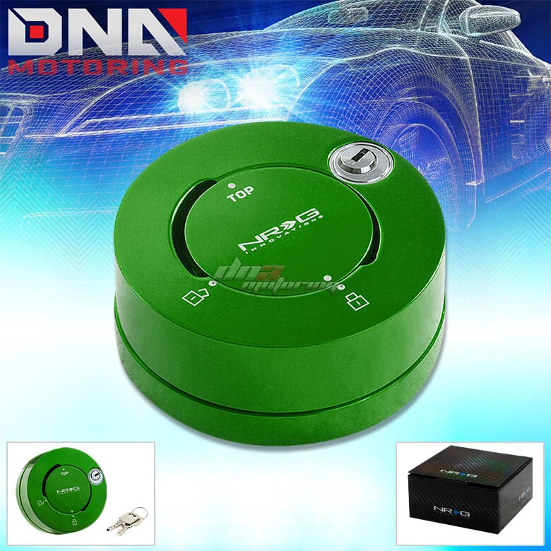 NRG SRK-101GN RACING STEERING WHEEL QUICK RELEASE LOCK KIT+KEY HUB GREEN BODY - Image 1 of 1