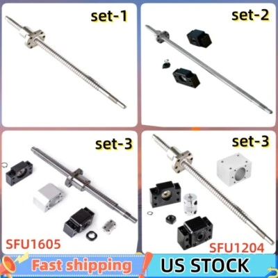 SFU1204/1605/2005/2505 Ballscrew with End Machine & Support &Housing& Coupler - Image 1 of 4