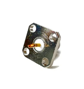 RF Coax SMA Female 4 Hole Panel Mount Nickel Plating Teflon Insulation 2PCS - Picture 1 of 5