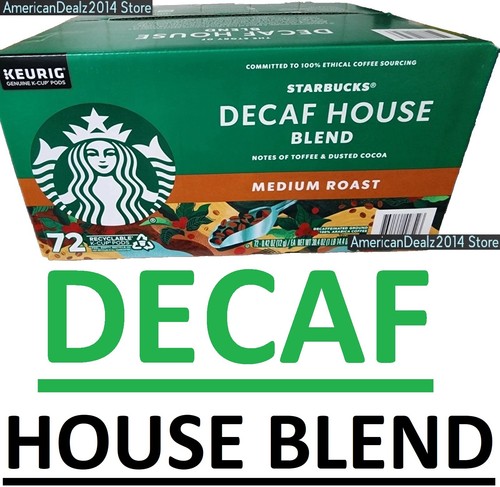 Starbucks Decaf Medium Roast K-Cups, House Blend (72 Ct) FAST SHIPPING ...