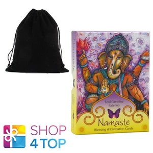 Namaste Bendición & Adivinación Tarjetas Cubierta Carmín Salerno BLUE ANGEL Con - Imagen 1 de 8