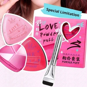 -3-in-1 Rosa Foundation Make-up Puff Set Gleichmäßig Natürliches Make-up - Bild 1 von 20