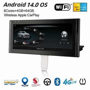 10,25" Android 14 DAB+ Autoradio per Audi Q3 GPS Navi CarPlay 4+64GB WiFi 8-Core - Foto 1 di 24