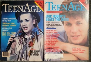 (2) VTG TEENAGE MAGAZINE 1984 Boy George/Eric Robert's Cover RARE🔥 - Picture 1 of 3