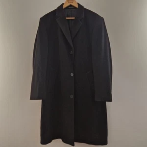 Jeff Banks Mens Overcoat Jacket - Black 40 - Picture 1 of 17